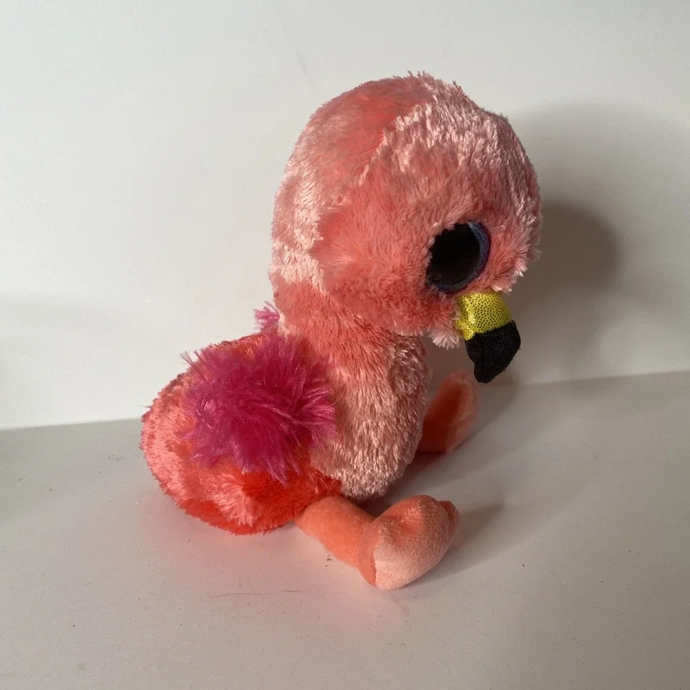 Ty Silk Beanie Boos Gilda Pink Flamingo Plush 6